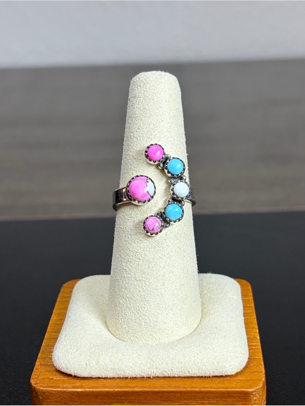 925 Sterling Silver Cotton Candy Ring